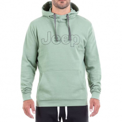 Bluza w kolorze jasnozielonym. Zielone bluzy męskie Jeep, z nadrukiem. W wyprzedaży za 112.95 zł.