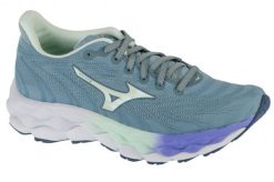Buty do biegania damskie, Wave Sky 8. Białe obuwie sportowe damskie Mizuno, bez wzorów, z materiału, do biegania, mizuno wave. Za 529.99 zł.