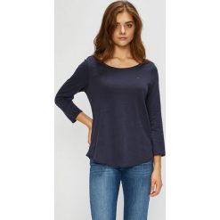 Tommy Jeans - Bluzka. Szare bluzki damskie Tommy Jeans, z bawełny, casualowe, z okrągłym kołnierzem. Za 159.90 zł.