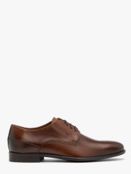 Klasyczne wizytowe półbuty męskie BRAGA. Brązowe eleganckie półbuty Ryłko, ze skóry, klasyczne, bez zapięcia. Za 429.99 zł.