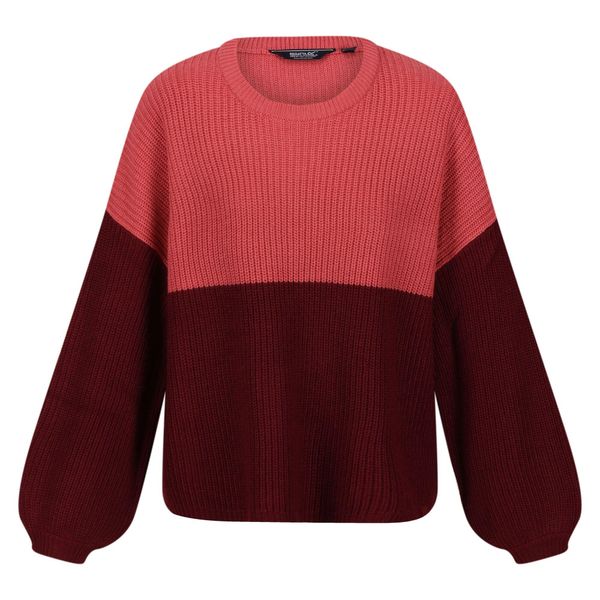 Sweter Damski Dzianinowa Kamaria. Czerwone swetry damskie Regatta, xl, bez wzorów, z dzianiny, bez kołnierzyka, bez ramiączek, długie, bez kaptura. Za 88.99 zł.