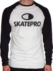 Odzież T-shirts unisex SkatePro Koszulka Z Długim Rękawem - L - Raglan. Biała bluzki z długim rękawem męskie SKATEPRO, l, bez wzorów, z bawełny, bez kołnierzyka. Za 53.99 zł.