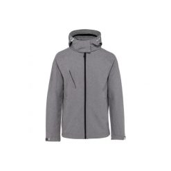 Kurtka damska z kapturem Kariban Softshell. Szare kurtki damskie KARIBAN, m, bez wzorów, z elastanu, z kapturem. Za 270.50 zł.