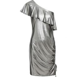 Sukienka z metalicznym połyskiem bonprix srebrny. Sukienki damskie marki bonprix. Za 79.99 zł.