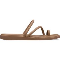 Klapki damskie Crocs Miami Toe Loop Sandal. Brązowe klapki damskie Crocs, bez wzorów, sportowe, bez obcasa. Za 198.05 zł.