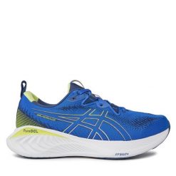 Buty do biegania Asics. Niebieskie buty sportowe męskie Asics, bez zapięcia, do biegania. Za 499.99 zł.