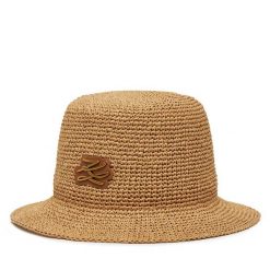 Kapelusz KARL LAGERFELD. Brązowe czapki i kapelusze damskie KARL LAGERFELD, bez wzorów. Za 369.99 zł.