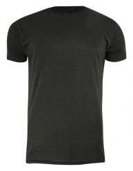 T-Shirt (Koszulka) Zielony, Khaki Bez Nadruku, Okrągły Dekolt, Postrzępione Brzegi BRAVE SOUL- Męski. Zielone t-shirty męskie Brave Soul, l, bez wzorów, z bawełny, casualowe, bez kołnierzyka. Za 49.99 zł.
