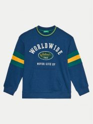 United Colors Of Benetton Bluza 32N4C10JF Granatowy Regular Fit. Niebieskie bluzy dla chłopców United Colors Of Benetton, bez wzorów, z syntetyku, bez ramiączek, bez kaptura. Za 69.99 zł.