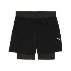 Szorty 2 w 1 Puma Dreamrun DryC 5". Czarne krótkie spodenki sportowe męskie Puma, s, bez wzorów, z tkaniny, do biegania. Za 244.00 zł.