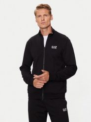 EA7 Emporio Armani Bluza 8NPM31 PJVRZ 1200 Czarny Regular Fit. Czarne bluzy męskie EA7 Emporio Armani, m, bez wzorów, z bawełny, bez kaptura. Za 449.99 zł.