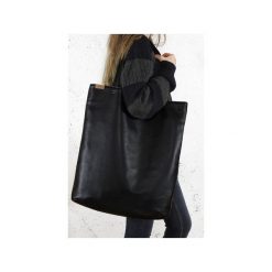 Mega Shopper bag czarna torba oversize Vegan. Czarne torebki shopper damskie Hairoo, w paski. Za 185.00 zł.