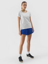 4F Spodenki dresowe damskie - niebieskie XS. Niebieskie szorty sportowe damskie 4f, l, bez wzorów, z bawełny, sportowe. W wyprzedaży za 39.99 zł.