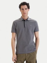 The North Face Polo NF0A8C1N Szary Slim Fit. Szare koszulki polo męskie The North Face, m, bez wzorów, z bawełny, bez ramiączek. Za 199.99 zł.