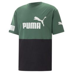 Koszulka Sportowa Męska Puma Power Colorblock. Czarne koszulki sportowe męskie Puma, l, bez wzorów, z bawełny, bez kołnierzyka, bez ramiączek, na fitness i siłownię. Za 155.35 zł.
