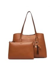 Guess Torebka HWBG97 35230 Brązowy jasny. Brązowe torebki do ręki damskie Guess, z aplikacjami, ze skóry, bez dodatków. Za 634.99 zł.