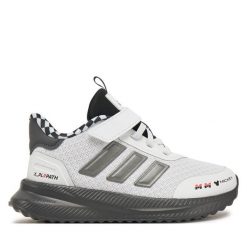 Sneakersy adidas. Białe trampki i tenisówki chłopięce Adidas, bez wzorów, bez zapięcia. Za 159.99 zł.