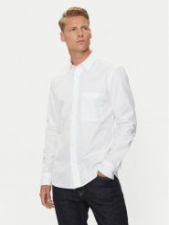Calvin Klein Jeans Koszula J30J326182 Biały Regular Fit. Białe koszule męskie Calvin Klein Jeans, m, bez wzorów, z bawełny, bez kołnierzyka, bez ramiączek. Za 239.99 zł.