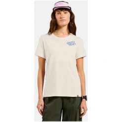 Koszulka z krótkim rękawem damska ODLO T-shirt. Brązowe t-shirty damskie Odlo, l, bez wzorów, z bawełny, bez kołnierzyka. Za 209.99 zł.