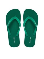 Calvin Klein Japonki Logo Strap HM0HM02105 Zielony. Zielone klapki męskie Calvin Klein, z syntetyku. Za 149.99 zł.