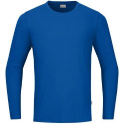 Koszulka z długim rękawem Jako Organic. Niebieskie t-shirty damskie Jako, bez wzorów, z bawełny, bez kołnierzyka. Za 159.00 zł.