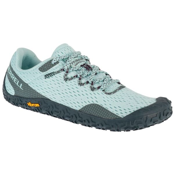 Buty do biegania damskie, Vapor Glove 6. Niebieskie obuwie sportowe damskie Merrell, bez wzorów, do biegania. Za 429.99 zł.