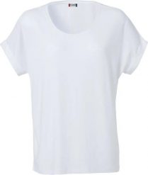 Clique T-shirt damski Katy z miękkiej wiskozy, biały, luźny krój. Białe t-shirty damskie CLIQUE, s, bez wzorów, z elastanu, bez kołnierzyka. Za 124.66 zł.