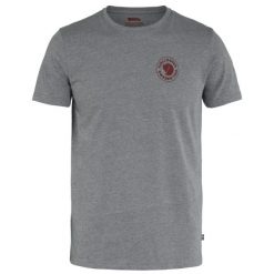 FJALLRAVEN Koszulka męska 1960 LOGO T-SHIRT M Grey Melange-M. Szare t-shirty męskie Fjällräven, m, bez wzorów, z bawełny, sportowe, bez kołnierzyka. Za 189.99 zł.