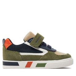 Sneakersy Geox. Brązowe trampki i tenisówki chłopięce Geox, bez wzorów, bez zapięcia. Za 499.99 zł.