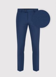 PAKO LORENTE – Wełniane spodnie garniturowe w kolorze niebieskim. Niebieskie eleganckie spodnie męskie Pako Lorente, bez wzorów, z wełny. Za 199.99 zł.