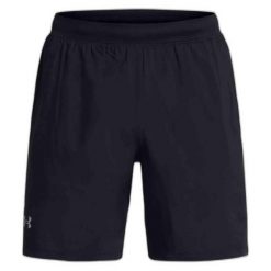 Spodenki do biegania męskie Under Armour Launch 7" reflective. Czarne krótkie spodenki sportowe męskie Under Armour, m, bez wzorów, do biegania. Za 99.99 zł.