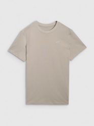 4F T-shirt regular gładki męski - szary XXL. Szare koszulki sportowe męskie 4f, m, bez wzorów, z bawełny, klasyczne, bez kołnierzyka. Za 49.99 zł.