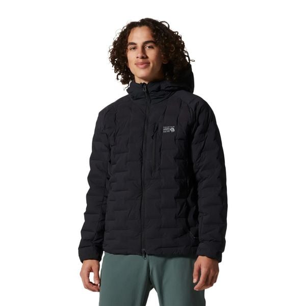 Kurtka z kapturem Mountain Hardwear Stretchdown. Czarne kurtki męskie Mountain Hardwear, xl, bez wzorów, z materiału, z kapturem. Za 1,307.50 zł.