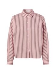 Opus Damska bluzka koszulowa - Foho Kobiety Bawełna różowy|zielony w paski, 42. Czerwone bluzki damskie Opus, bez wzorów, z bawełny, klasyczne, bez kołnierzyka, bez ramiączek. Za 349.95 zł.