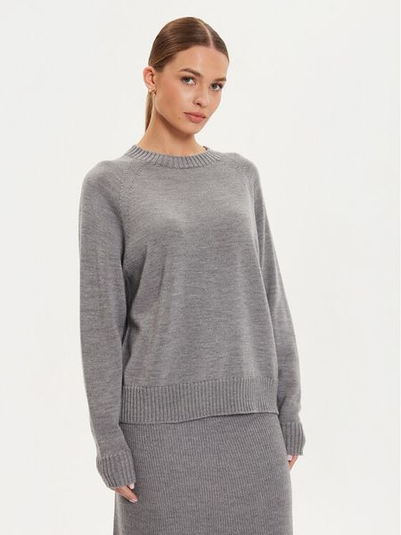 Max Mara Leisure Sweter Salvia 2426366158 Szary Relaxed Fit. Szare swetry damskie Max Mara Leisure, s, bez wzorów, z wełny, bez kołnierzyka, bez ramiączek, bez kaptura. Za 559.99 zł.