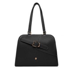 Torebka Beverly Hills Polo Club. Czarne torebki do ręki damskie Beverly Hills Polo Club, bez wzorów, bez dodatków. Za 219.99 zł.