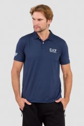 EA7 Granatowa męska koszulka polo Ventus 7, Rozmiar M. Niebieskie koszulki polo męskie EA7 Emporio Armani, l, bez wzorów, bez ramiączek. W wyprzedaży za 217.99 zł.