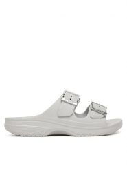Crocs Klapki 213316 Biały. Białe klapki damskie Crocs, bez wzorów, z tworzywa sztucznego, bez obcasa. Za 159.99 zł.