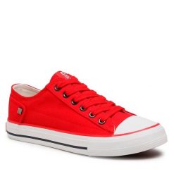 Trampki Big Star Shoes. Czerwone półbuty damskie BIG STAR SHOES, bez wzorów, retro, bez zapięcia. Za 79.99 zł.