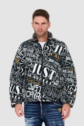 JUST CAVALLI Czarna męska kurtka Print Lettering, Rozmiar 48. Czarne kurtki męskie Just Cavalli, m, bez wzorów, bez kaptura. W wyprzedaży za 1,444.99 zł.