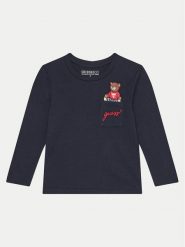 Guess Bluzka N4BI06 I3Z14 Granatowy Regular Fit. Niebieskie t-shirty dla chłopców Guess, z aplikacjami, z bawełny, bez ramiączek. Za 69.99 zł.