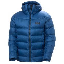 Kurtka puchowa Helly Hansen Glacier Down. Niebieskie kurtki męskie Helly Hansen, na lato, xl, bez wzorów, z materiału, z kapturem. Za 1,397.50 zł.