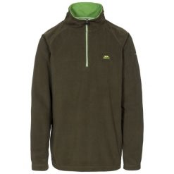 Męska bluza polarowa Trespass Blackford zielona L. Brązowe bluzy męskie Trespass, na jesień, l, bez wzorów, z materiału, bez kaptura. Za 97.20 zł.