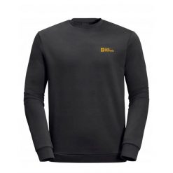 Bluza męska sportowa Jack Wolfskin ESSENTIAL CREWNECK. Czarne bluzy sportowe męskie Jack Wolfskin, l, bez wzorów, z bawełny, bez kaptura, trekkingowe. Za 209.00 zł.