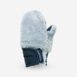 Rękawice turystyczne dla dzieci Quechua SH100 polar. Niebieskie rękawiczki dziecięce QUECHUA, bez wzorów, z materiału. Za 19.99 zł.