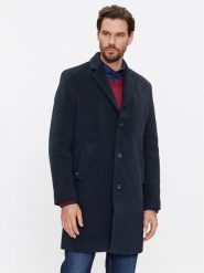 Tommy Hilfiger Płaszcz wełniany MW0MW32963 Granatowy Regular Fit. Niebieskie płaszcze męskie Tommy Hilfiger, na zimę, m, bez wzorów, z syntetyku, bez kaptura. Za 1,899.00 zł.