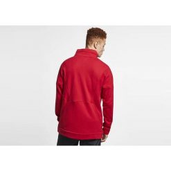 Bluza męska nike air jordan flight loop 1/4 zip gym red. Czerwone bluzy męskie Nike, m, bez wzorów, bez kaptura, do biegania. Za 349.00 zł.