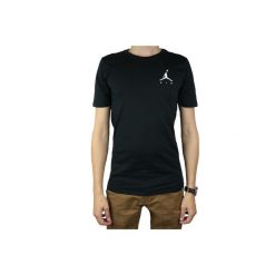 Koszulka sportowa męska Nike Air Jordan Jumpman Embroidered Tee. Czarne koszulki sportowe męskie Jordan, m, bez wzorów, bez kołnierzyka, bez ramiączek. Za 216.00 zł.