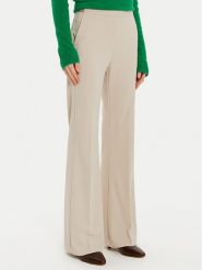 Imperial Spodnie materiałowe P3E9IAW Beżowy Flare Fit. Brązowe spodnie materiałowe damskie Imperial, xl, bez wzorów, z materiału. Za 209.99 zł.