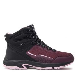 Trekkingi Halti. Czerwone obuwie sportowe damskie Halti, bez wzorów, trekkingowe. Za 379.99 zł.
